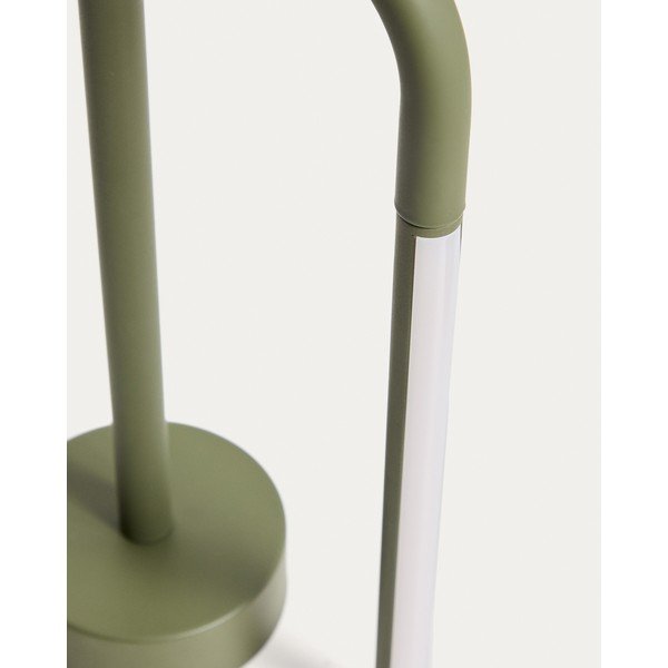 Zelena kovinska LED namizna svetilka (višina 30 cm) Bow – Kave Home-image-3