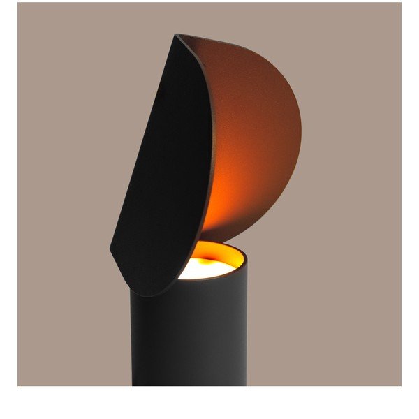 Črna aluminijasta LED namizna svetilka (višina 15 cm) BISCUIT – Thoro-image-2