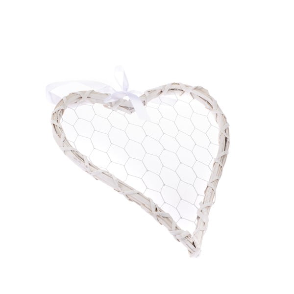 Belo dekorativno viseče Heart Dakls Rattano Heart Quatro