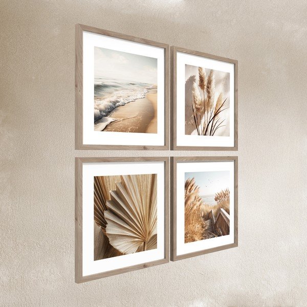 Tiskane slike v kompletu 4 ks z okvirjem 30x30 cm Boho Dreams – Styler-image-3