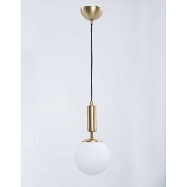 Bela/zlata viseča svetilka s steklenim senčnikom ø 15 cm Monera – Squid Lighting