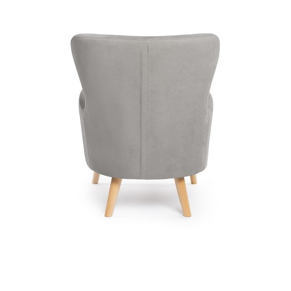 Svetlo siv fotelj z naslonom Noemye – Bonami Selection-image-4