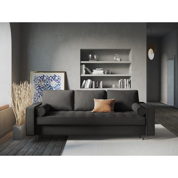 Temno siv raztegljiv kavč Milo Casa Santo-image-1