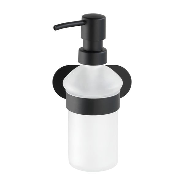 Stenski dozirnik za milo s črnim držalom iz nerjavečega jekla Wenko Orea Turbo-Loc®-image-2
