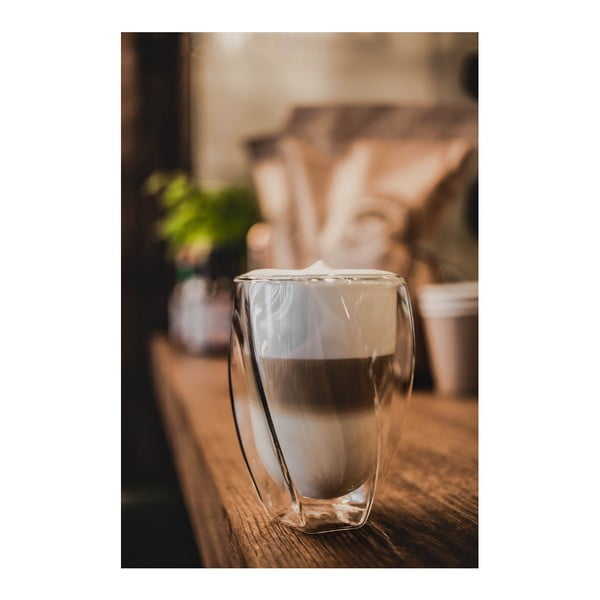 Komplet 2 dvostenskih kozarcev Vialli Design Latte, 300 ml-image-3