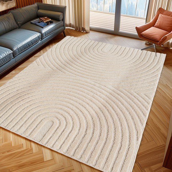 Kremno bela preproga iz mešanice jute 240x340 cm Art 1122 – Ayyildiz Carpets-image-1