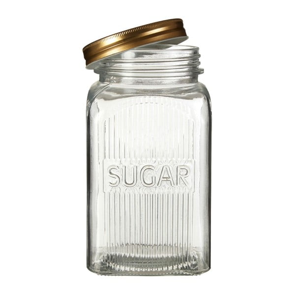 Komplet kozarcev za sladkor, kavo in čaj z zlatimi pokrovi Premier Housewares Embossed-image-1