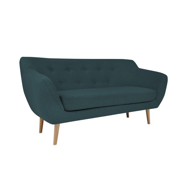 Temno modra dvosedežna zofa s svetlimi nogami Mazzini Sofas Sicile-image-2