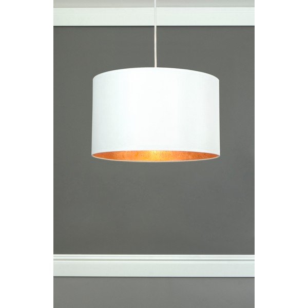 Bela viseča svetilka z detajli v bakreni barvi Sotto Luce Mika, ⌀ 40 cm-image-1