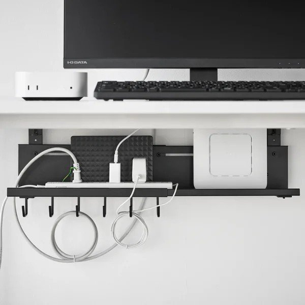 Črn kovinski organizator za kable Smart – YAMAZAKI-image-1