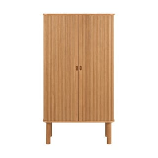 Omarica v hrastovem dekorju z drsnimi vrati v naravni barvi 80x145 cm Langley – Actona