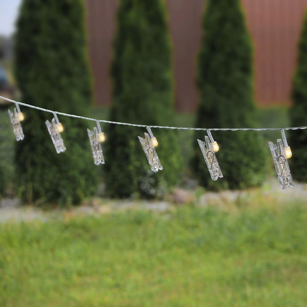 LED svetlobna ogrlica ščipalkami DecoKing Pin, 40 lučk, dolžina 6,35 m-image-3