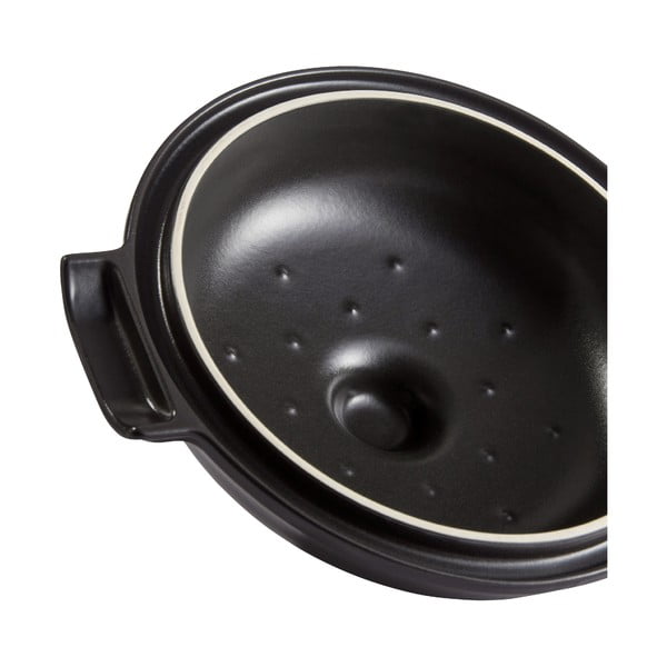 Črni ovalni lonec s pokrovom Emile Henry Delight, 4 l-image-2