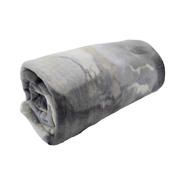 Siva odeja iz flisa 150x200 cm Marble – JAHU collections
