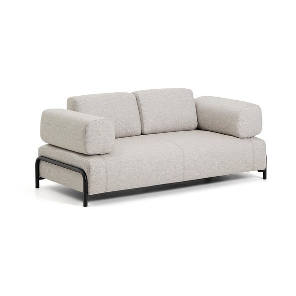 Sivo-bež sedežna garnitura 200 cm Compo – Kave Home-image-2