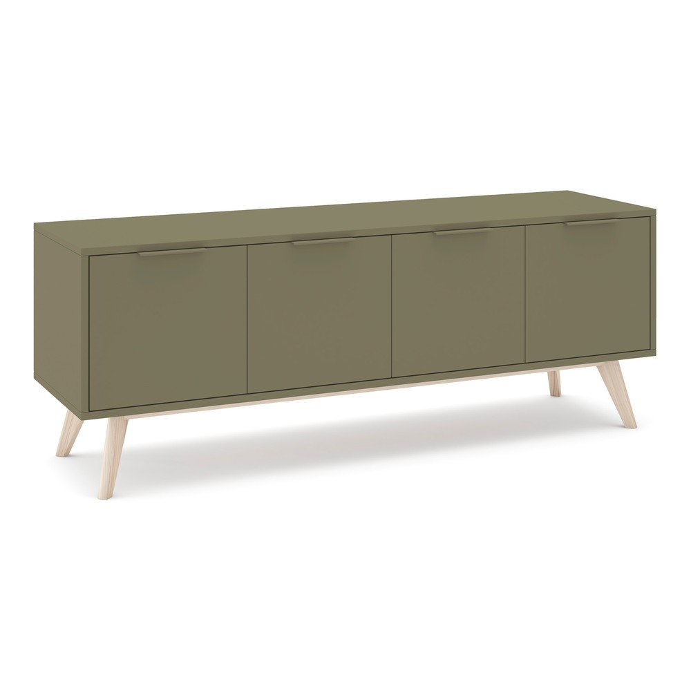 Zelena TV omarica v mat dekorju 140x53x40 cm Campus