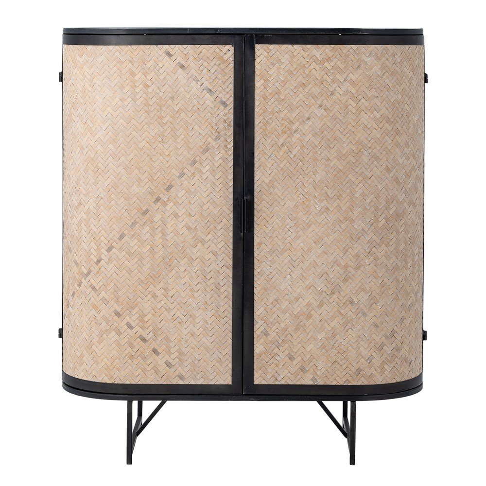 Bambusova omarica v naravni barvi 92x105x36,5 cm Ember