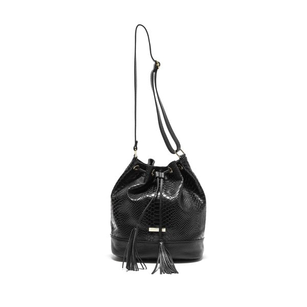 Črna usnjena torbica Isabella Rhea Paolina