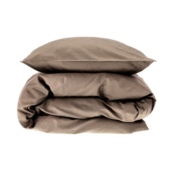 Sivorjava enojna podaljšana posteljnina iz damasta 140x220 cm Tiles – Södahl-image-4