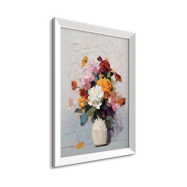 Tiskana slika z okvirjem 56x75 cm White Vase – Styler-image-4