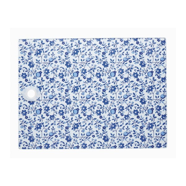 Deska za rezanje Modri cvetlični vzorec, 40x30 cm