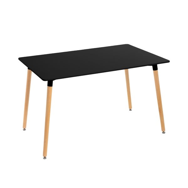 Črna jedilna miza s črno mizno ploščo 80x120 cm – Casa Selección