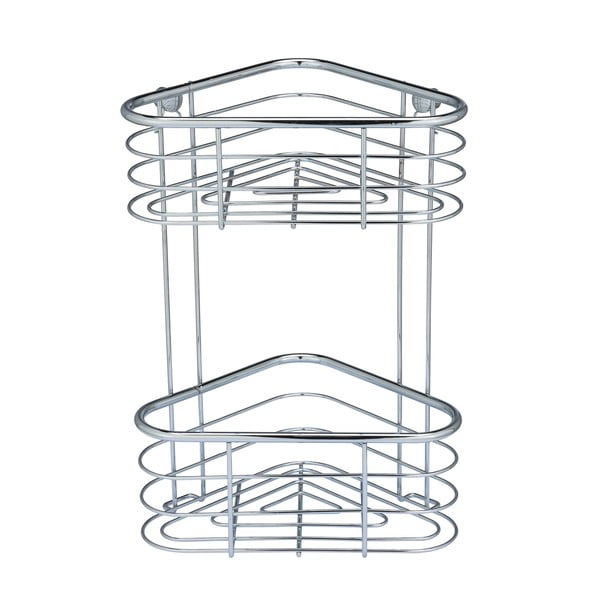 Srebrna kotna polica za tuš Wenko Trestina, 25 x 35 cm-image-2