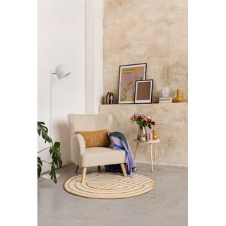 Belo-rumena preproga Nattiot Luisa, ø 110 cm