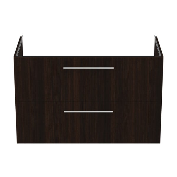 Temno rjava stenska omarica za pod umivalnik v hrastovem dekorju 100x63 cm i.Life B – Ideal Standard