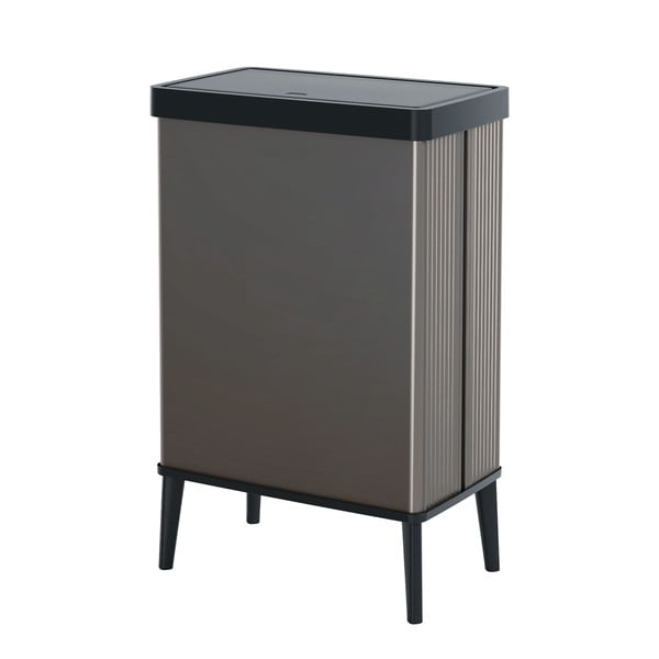 Siv koš za smeti na dotik iz reciklirane plastike 54 l Verto High – Curver