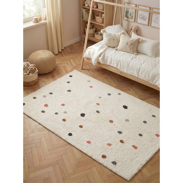 Kremno bela pralna/ročno tkana bombažna otroška preproga 140x200 cm Snuggle Pippo – Hanse Home-image-1