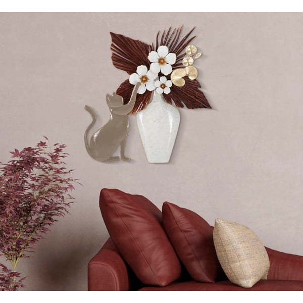 Kovinska stenska dekoracija 55x60 cm Cat – Mauro Ferretti-image-1