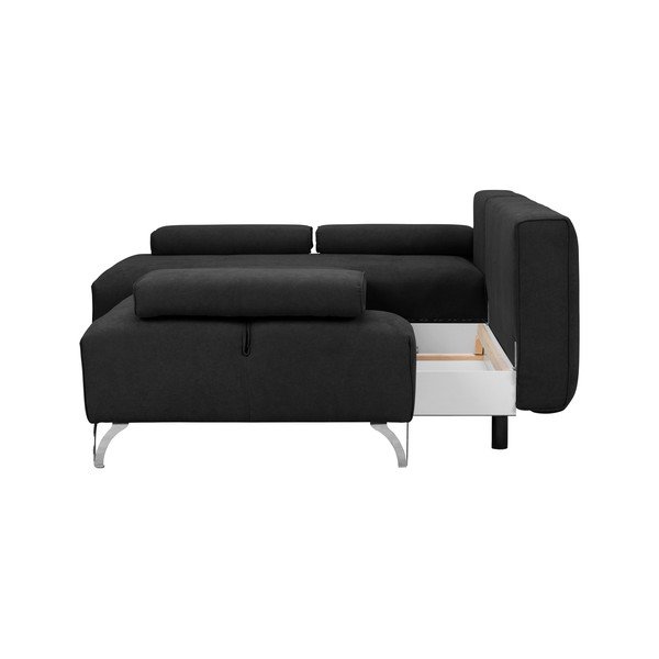 Temno siva kotna raztegljiva sedežna garnitura Windsor & Co Sofas Virgo, levi kot-image-4