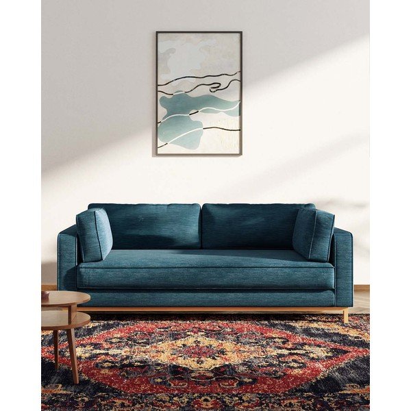 Temno modra sedežna garnitura 222 cm Celerio – Ame Yens-image-3
