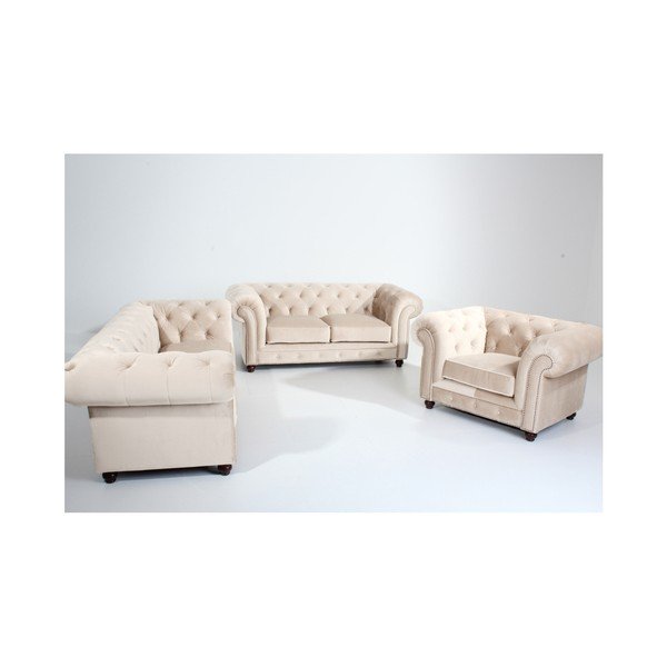 Krem fotelj Max Winzer Orleans Velvet-image-1
