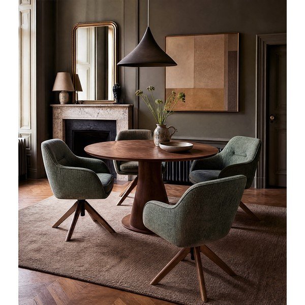 Zeleni oblazinjeni jedilni stoli v kompletu 2 ks Avola – Unique Furniture-image-1