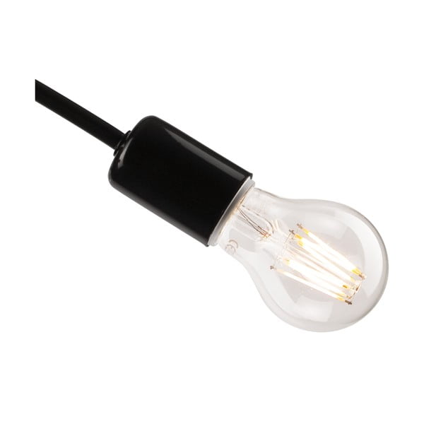 Črna stropna svetilka brez senčnika 36x36 cm Camilla – LAMKUR-image-4