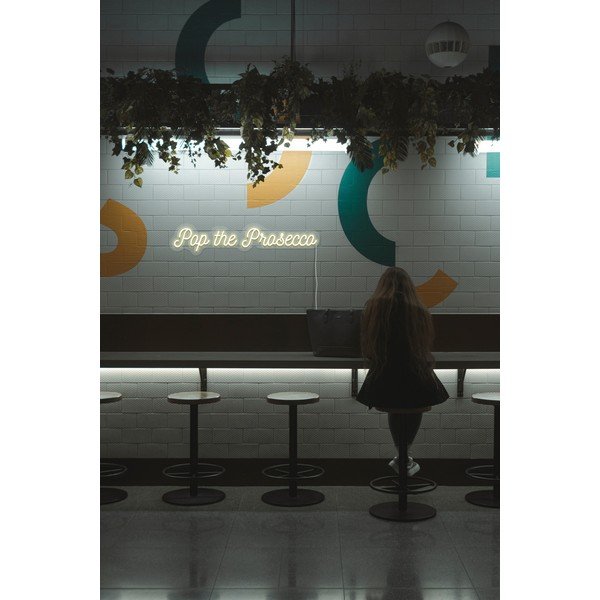 Bela stenska svetleča dekoracija Candy Shock Prosecco, 80 x 15 cm-image-1