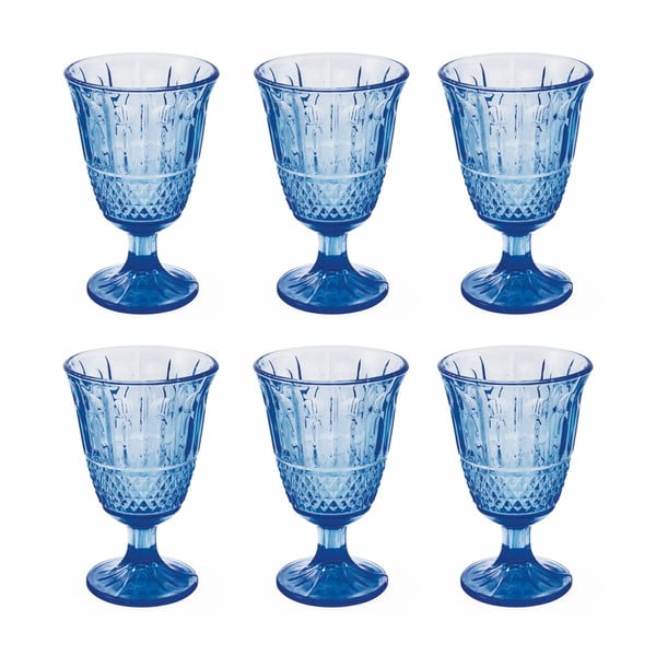 Komplet 6 modrih skodelic Villa d'Este Elegance