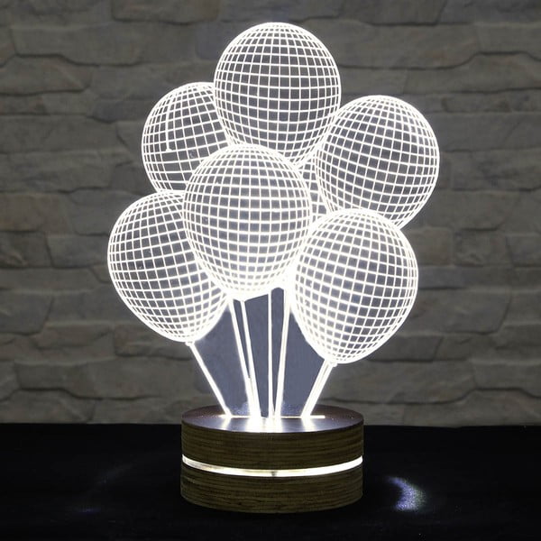 3D namizna svetilka Ballons