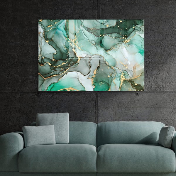 Steklena slika 100x70 cm Turquoise – Wallity-image-2