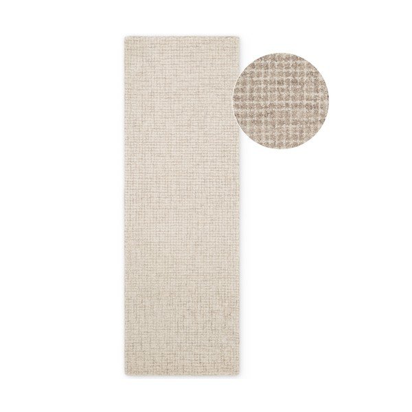 Bež volnen tekač 80x250 cm Eloise – Hanse Home