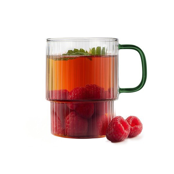 Zelene steklene skodelice v kompletu za kapučino 2 ks 350 ml Livio – Vialli Design-image-4