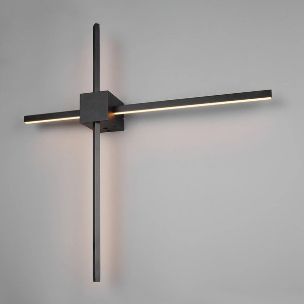 Mat črna LED zatemnitvena stenska svetilka Cassino – Trio-image-2