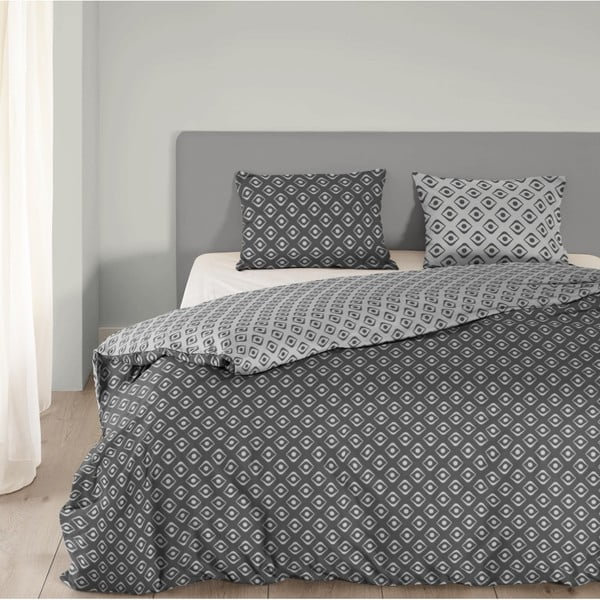 Siva bombažna posteljnina Mundotextil Pattern, 140 x 200 cm-image-1