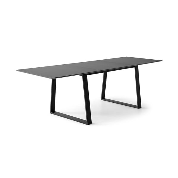 Črna raztegljiva jedilna miza s črno mizno ploščo 100x210 cm Meza – Hammel Furniture-image-1