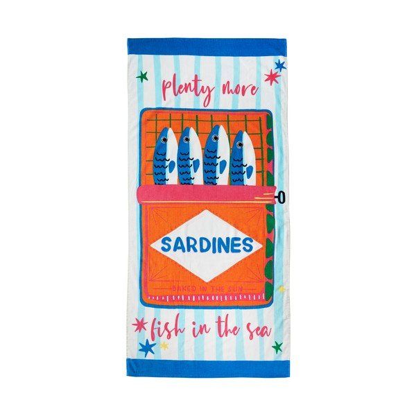 Bombažna brisača za na plažo 76x160 cm Sardines – Catherine Lansfield