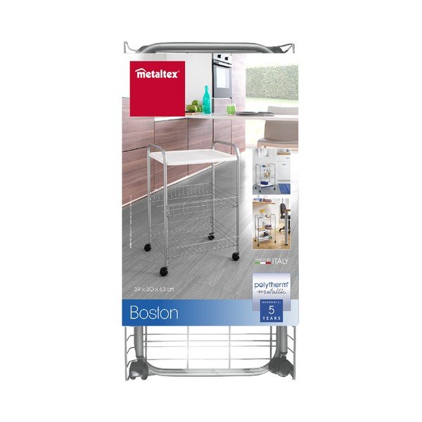 Metaltex Boston mobilna dvonivojska polica, dolžina 39 cm-image-1