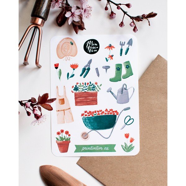 Vinilne nalepke z vrtnarskim motivom Printintin, 10,5 cm x 14,5 cm-image-1