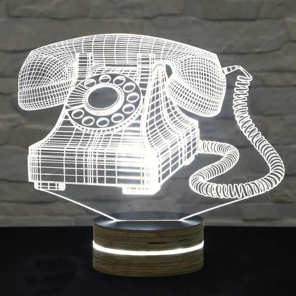 3D namizna svetilka Stari telefon